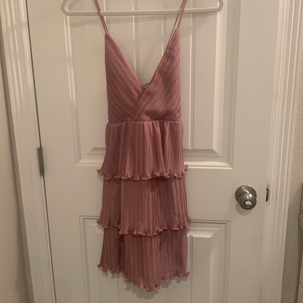 Lena purple blush ruffle dress. Size Small. Never worn.